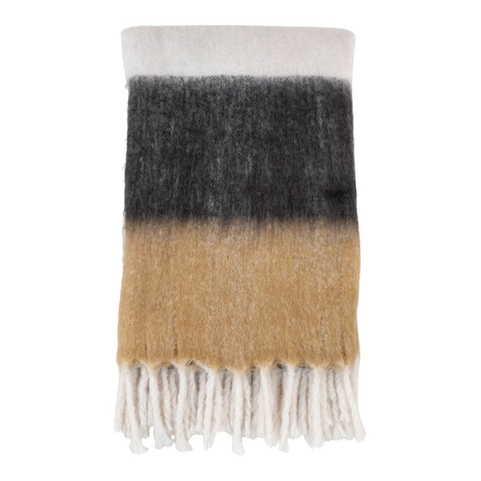 Rebellenclub Lauri plaid zwart|wit|bruin - 170 x 130 cm