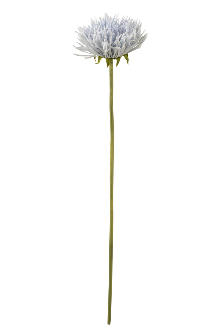 J-Line bloem Chrysant - kunststof - lichtblauw - 12 stuks