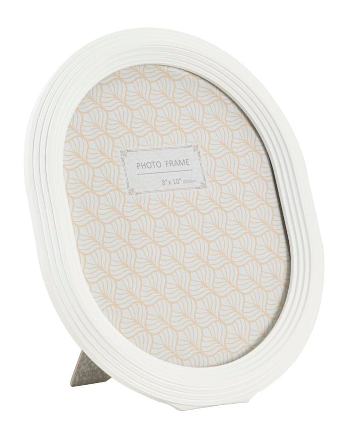 Ovale witte harslijst 25x2x30 cm