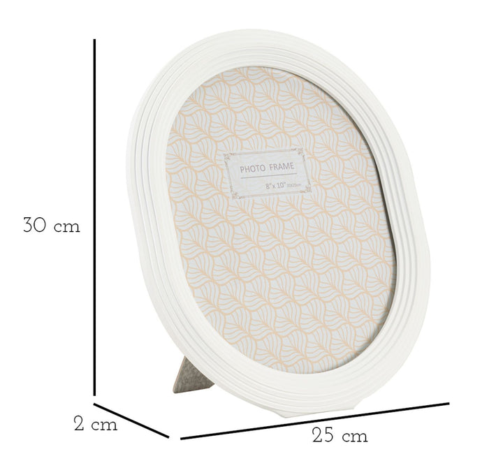 Ovale witte harslijst 25x2x30 cm