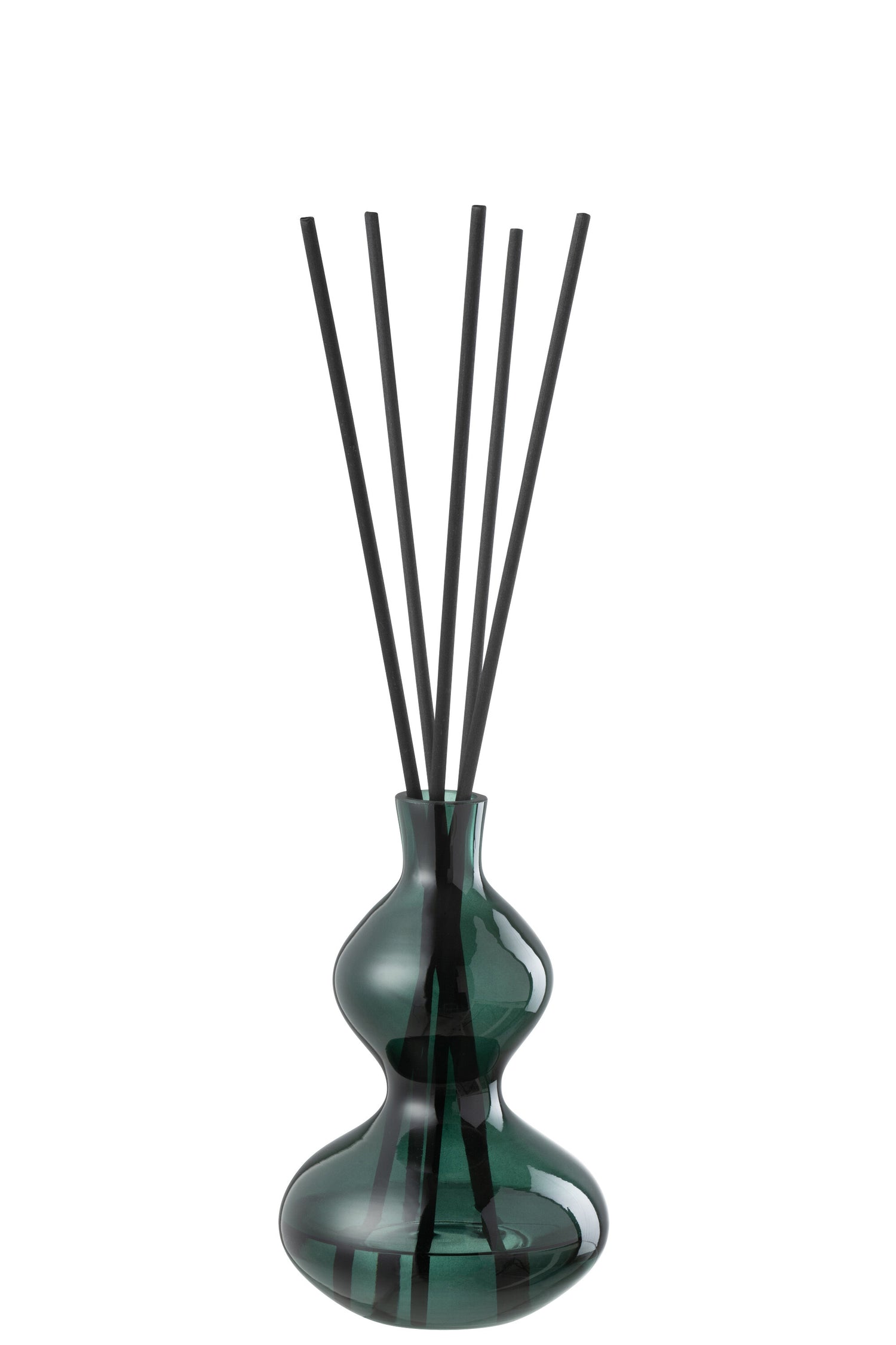 J-Line geurolie + stokjes Cedar Breeze - glas - donkergroen