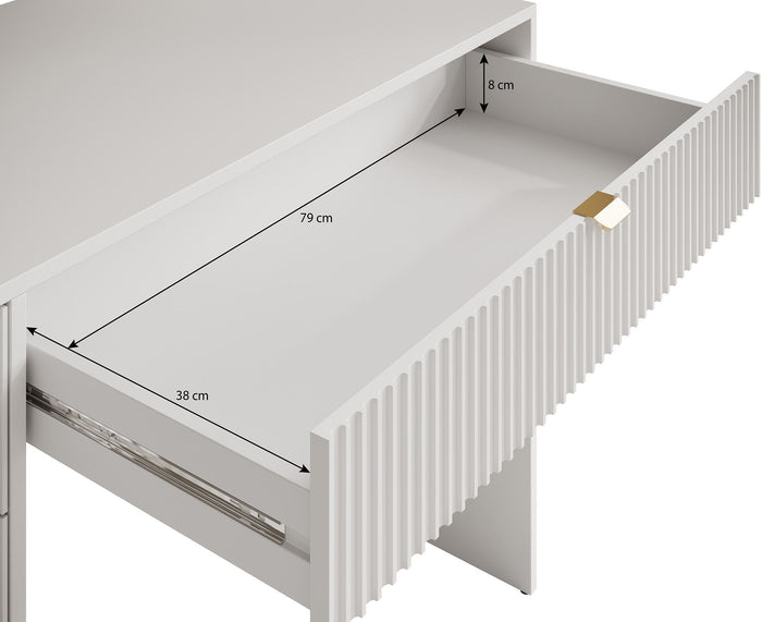 Meubella - Kaptafel Tavares - Wit - 120 cm