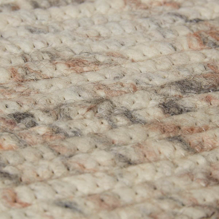 Interieur05 Rond wollen vloerkleed Gapo beige|wit gemeleerd