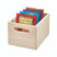Opbergbox met Handgrepen, 19 x 25.5 x 15 cm, Paulownia Hout, Beige - i