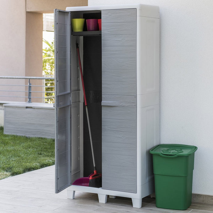 Toomax Florida XL utility opbergkast hoog - lichtgrijs|donkergrijs
