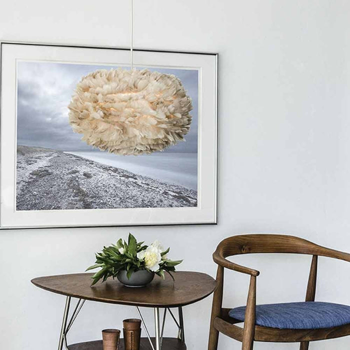 Umage Eos Medium hanglamp light brown - met koordset zwart - Ø 45 cm