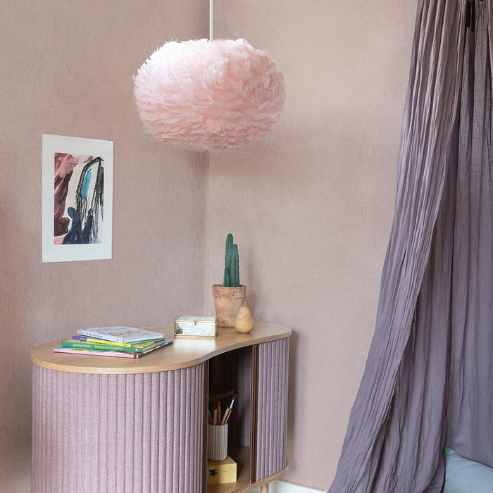 Umage Eos Medium hanglamp light rose - met koordset wit - Ø 45 cm