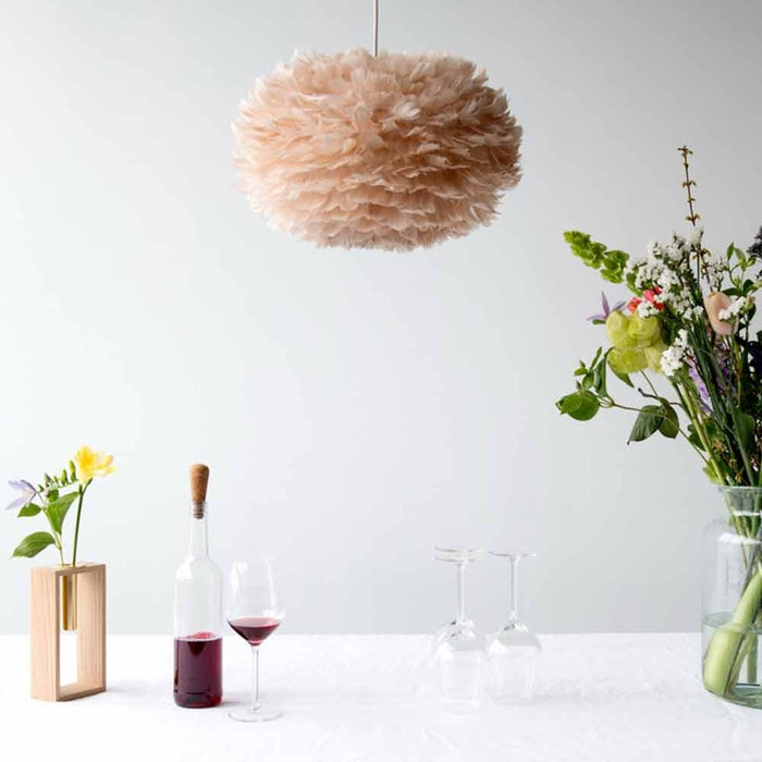 Umage Eos Mini hanglamp light brown - met koordset zwart - Ø 35 cm