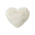 HART - sierkussen 40x45 cm - hartjeskussen - fluffy - Snow White - wit