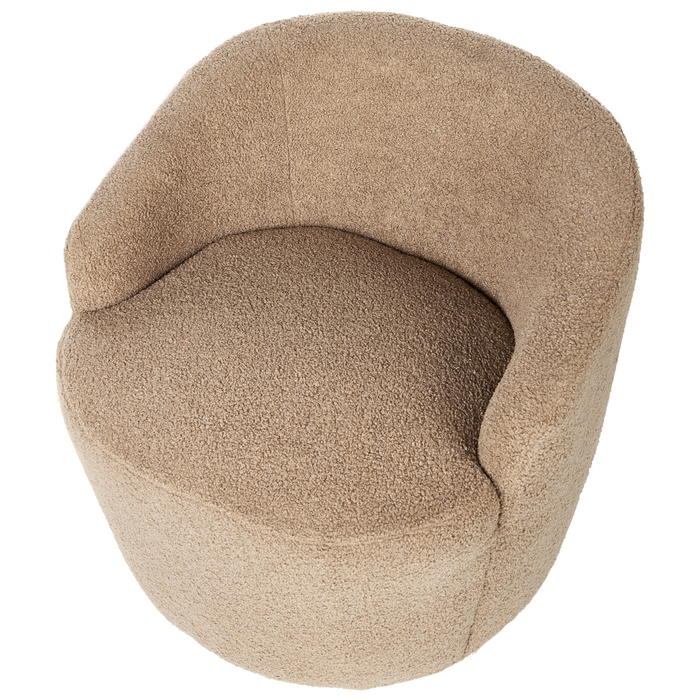 Beliani - DAVIK - Fauteuil - Taupe - Bouclé