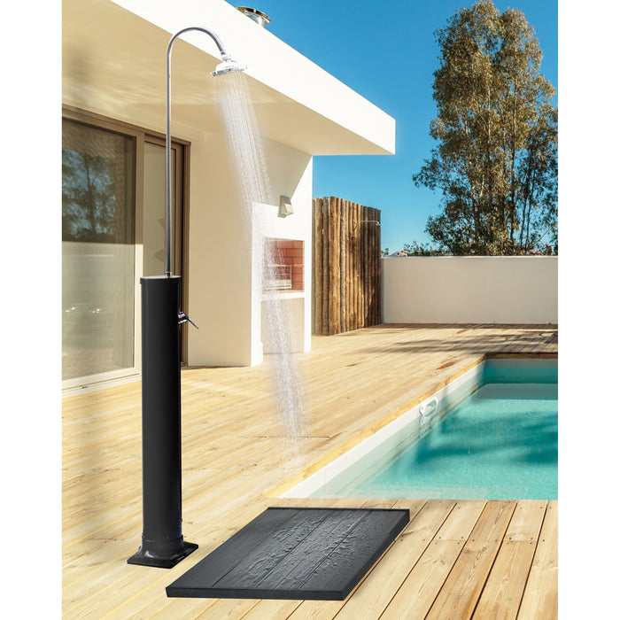 Beliani - JUANILLO - Buitendouche op zonne-energie - Zwart - PVC