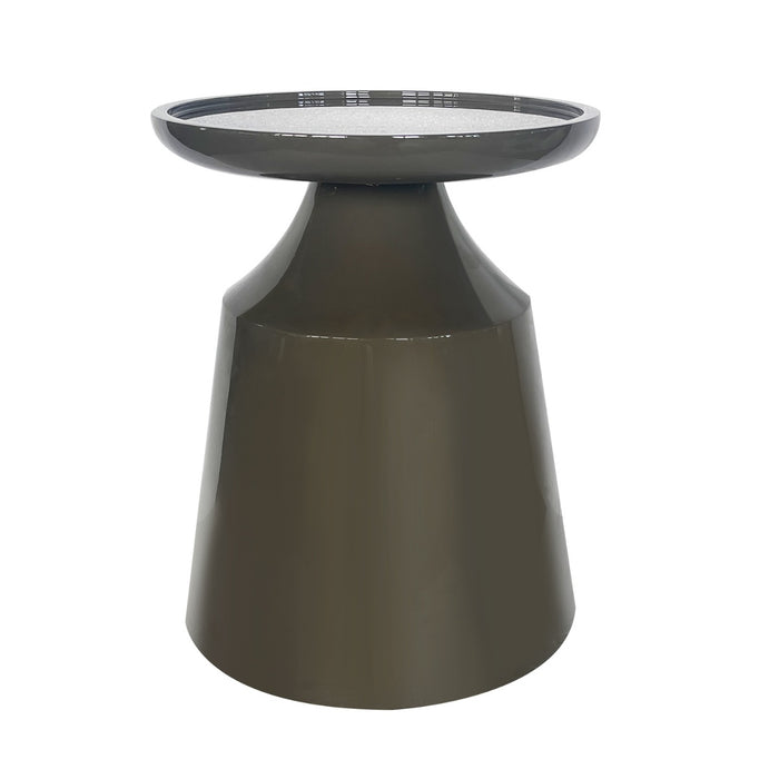 DÉJA Living - Bijzettafel Kaki Groen Glossy MDF - 40x40x50cm - Fjell