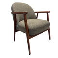 DÉJA Living - Fauteuil - Taupe Stof|Walnoot - 65x72x81cm - Skövde