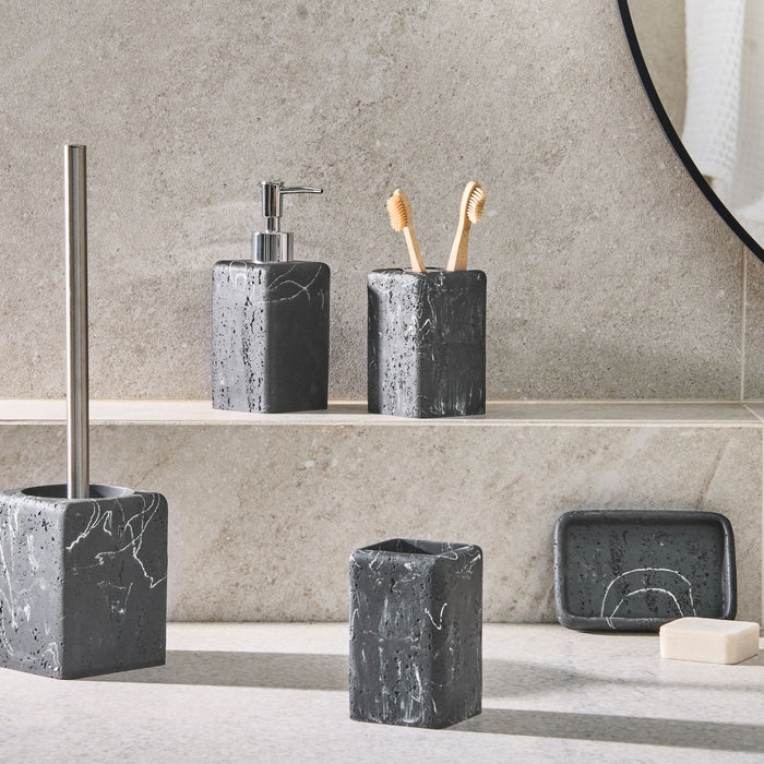 Beliani - VILCANOTA - Badkameraccessoireset - Zwart - Polyresin