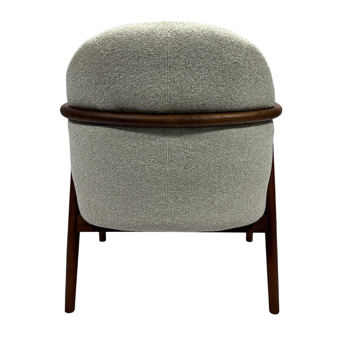 DÉJA Living - Fauteuil - Beige Stof|Walnoot - 65x72x81cm - Skövde