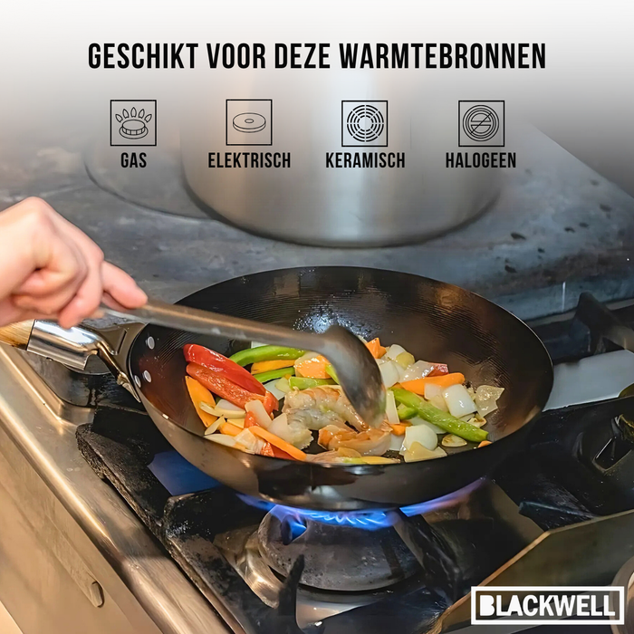 Cookinglife Pannenset Voccelli (Koekenpan ø 24 cm & Wokpan ø 25 cm) - zonder anti-aankbalaag