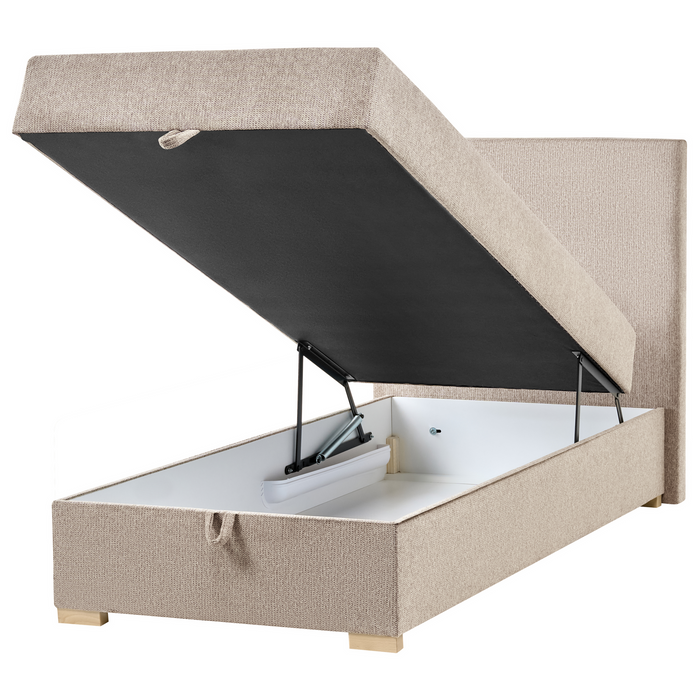 Beliani - MAJOR - Boxspring - Taupe - 90 x 200 cm - Stof