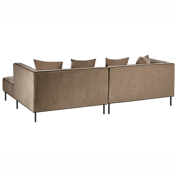 Beliani-SATER-Hoekbank 3-zits-Lichtbruin-Linkszijdig-Chenille