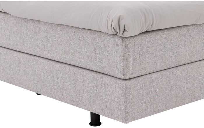 Goossens Boxspring Quatro inclusief topper - grijs - 140 x 214 cm cm