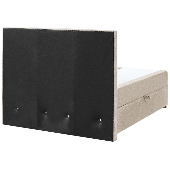 Beliani - MAJOR - Boxspring - Taupe - 120 x 200 cm - Stof