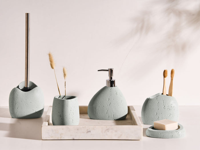 Beliani - COATA - Badkameraccessoireset - Lichtgrijs - Polyresin