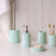Beliani - POZUZO - Badkameraccessoireset - Mintgroen - Polyresin