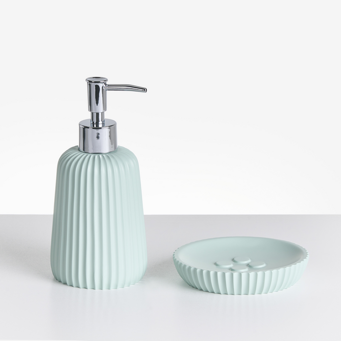 Beliani - POZUZO - Badkameraccessoireset - Mintgroen - Polyresin