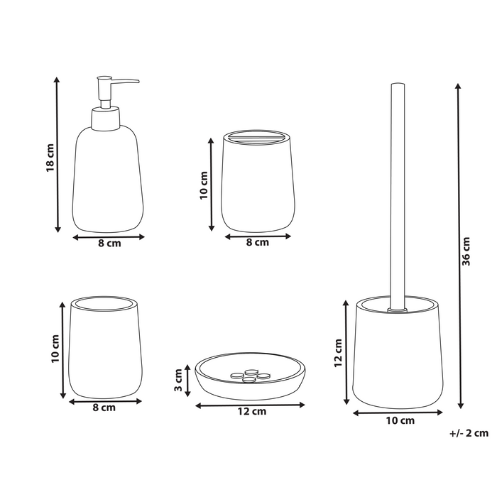 Beliani - POZUZO - Badkameraccessoireset - Mintgroen - Polyresin