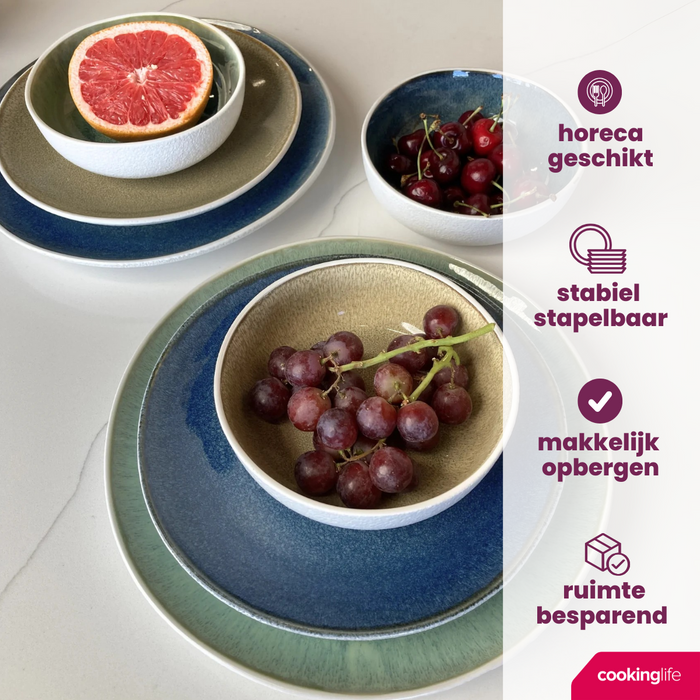 Dinerborden Belize ø 25 cm - 6 stuks - Cookinglife