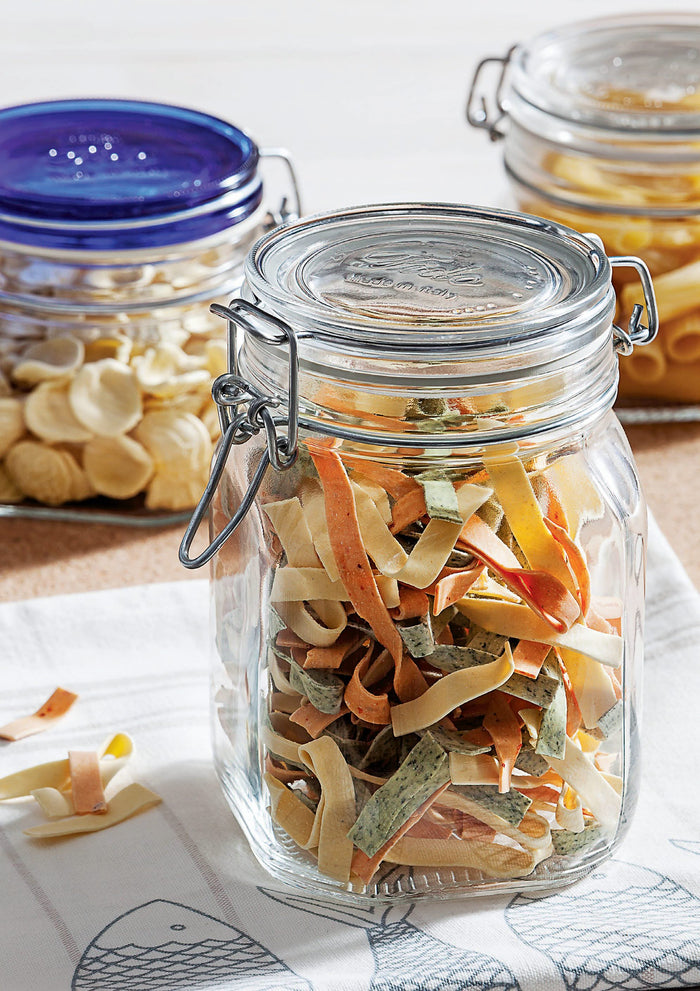 Bormioli Rocco Weckpot Fido - 10 x 10 cm | 1.5 liter - vierkant - 6 stuks