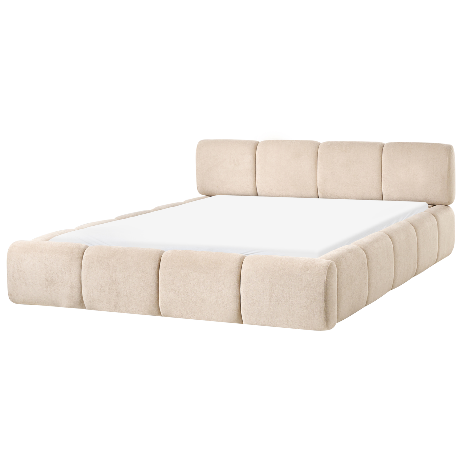 Beliani - ORVILLE - Tweepersoonsbed - Taupe - 160 x 200 cm - Polyester