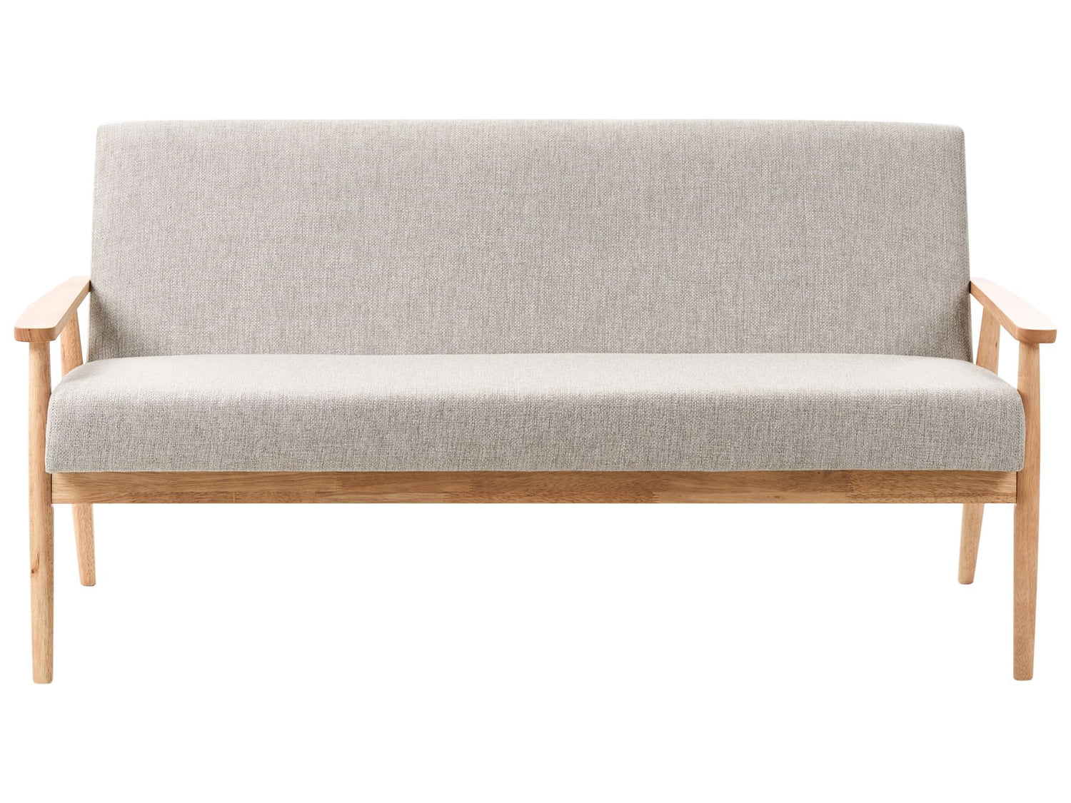 Beliani - ESRUM - Driezitsbank - Grijs|Lichtbruin- Polyester