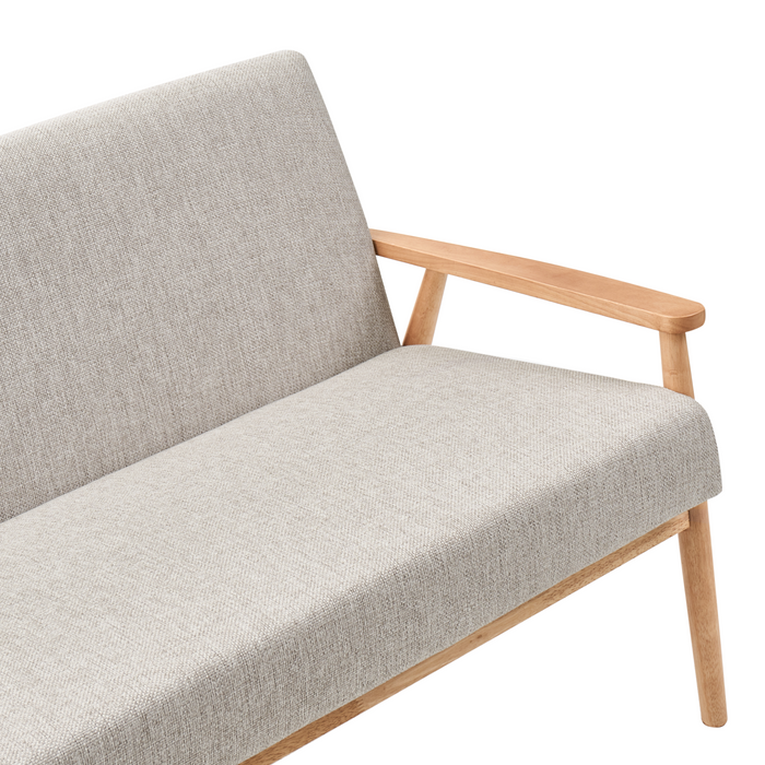 Beliani - ESRUM - Driezitsbank - Grijs|Lichtbruin- Polyester