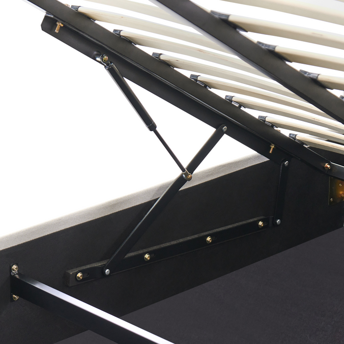 Beliani-CHALLANS-Bed met opbergruimte-Off-white-140 x 200 cm-Stof