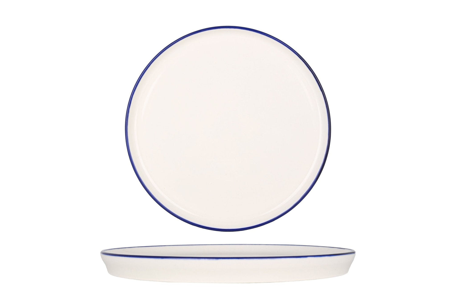 Rinart Gebaksbord - Blue Edge - Porselein - 17 cm - set van 6