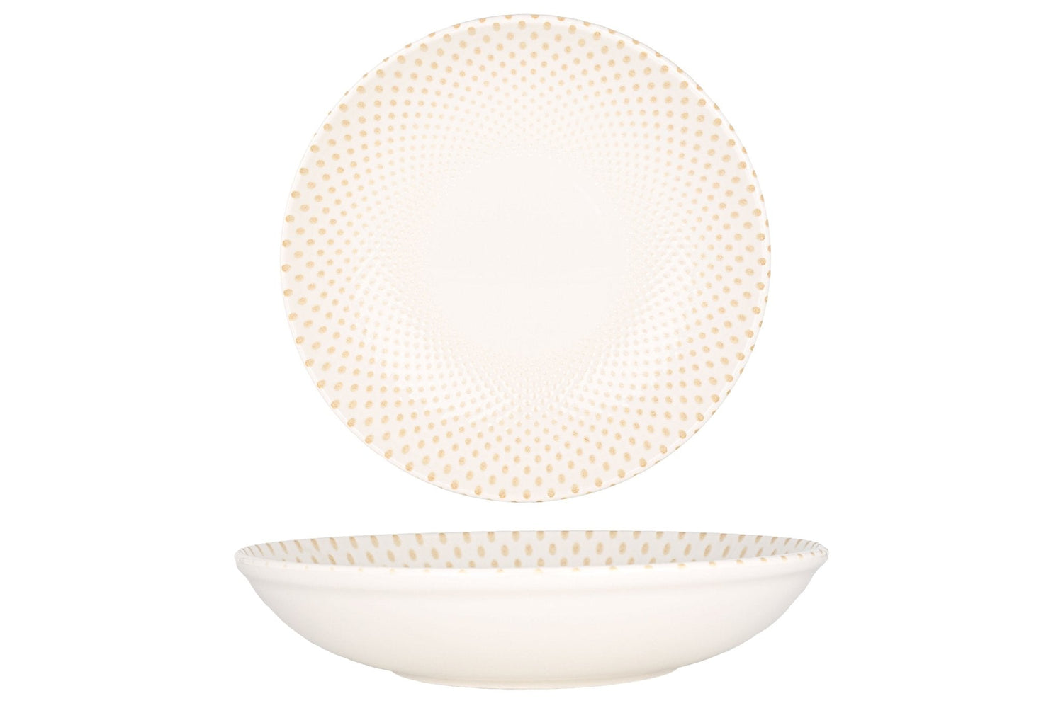 Rinart Diep bord - Punto - Porselein - 25 cm (1300cc) - set van 6