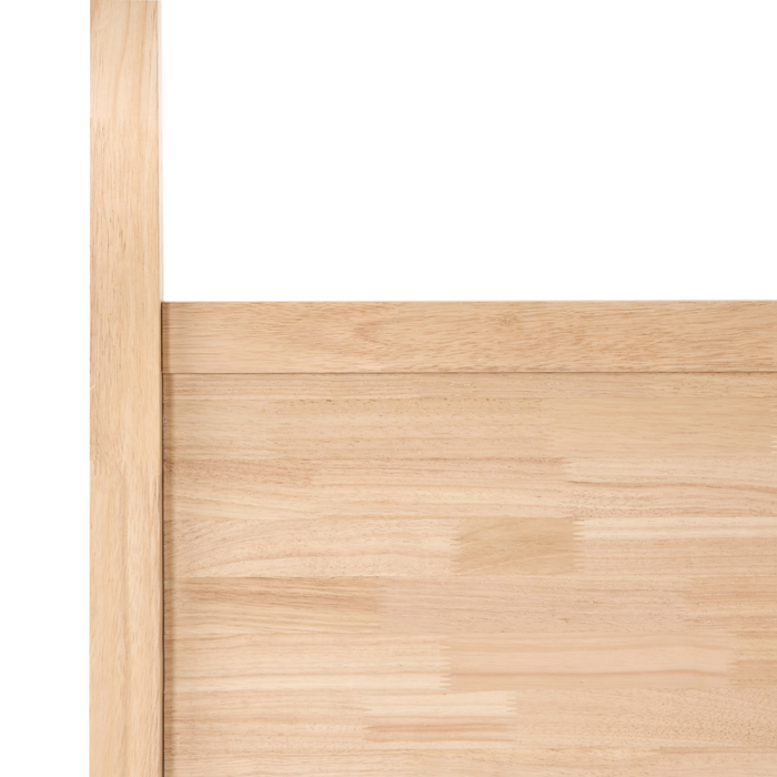 Beliani-HAUTERIVES-Hemelbed-Lichtbruin-160 x 200 cm-Rubberhout