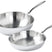 Cookinglife Pannenset - Koekenpan 24 cm + Wok 28 cm - TriPly RVS - zonder anti-aanbaklaag
