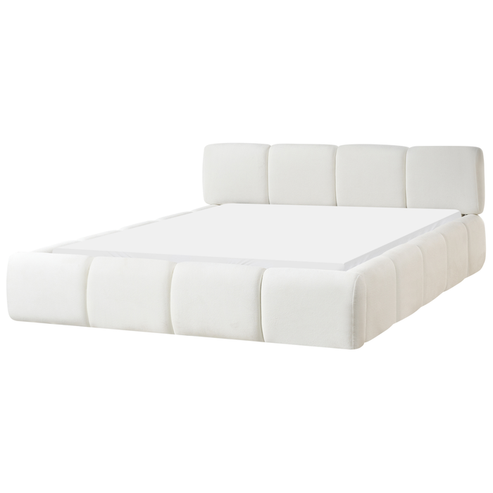 Beliani-ORVILLE-Tweepersoonsbed-Gebroken wit-160 x 200 cm-Polyester