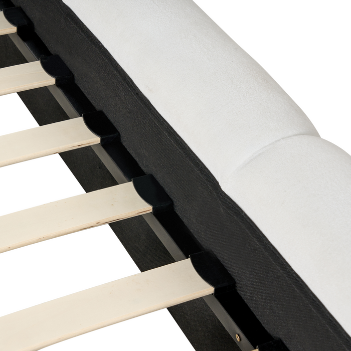 Beliani-ORVILLE-Tweepersoonsbed-Gebroken wit-160 x 200 cm-Polyester