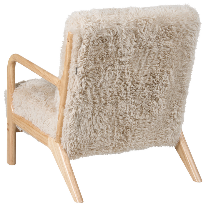 Beliani - SKOVDE - Fauteuil - Lichtbeige - Kunstbont