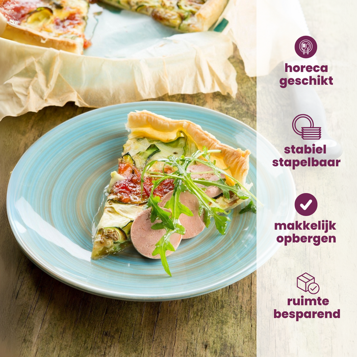 Cosy & Trendy Diepe Borden Turbolino Blauw ø 21 cm - 6 stuks