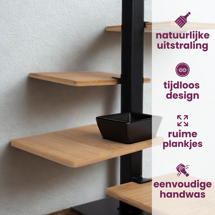 Cosy & Trendy Etagere 4 Laags | Serveertoren + Schaaltje - Zwart Metaal