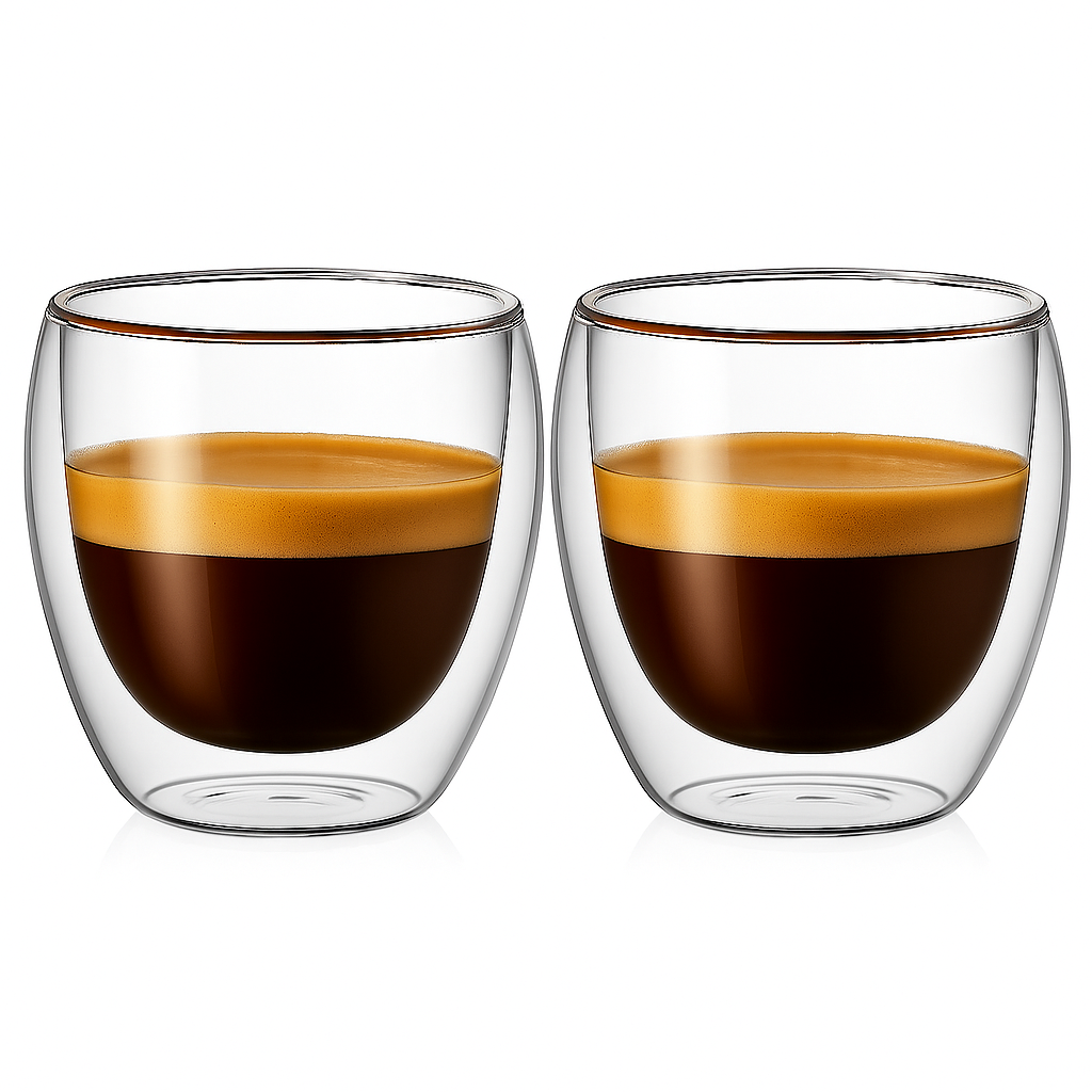 Cookinglife Dubbelwandige Espressoglazen 100 ml - 2 stuks