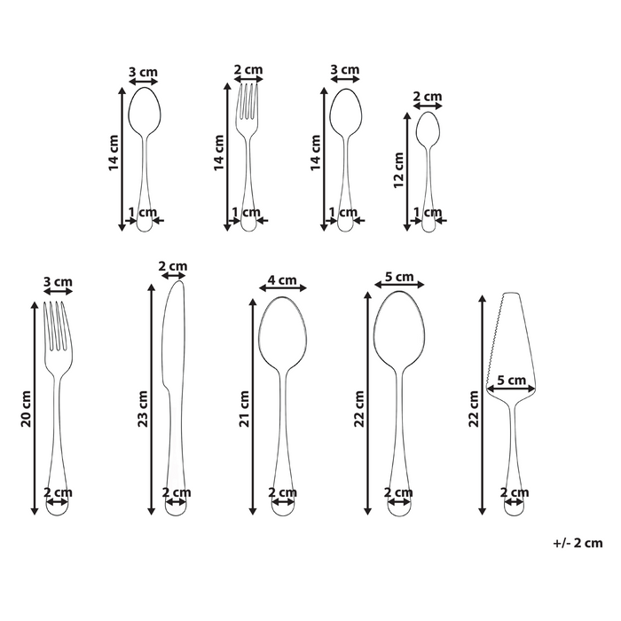 Beliani - ROTINI - Bestekset 70-delig - Zilver - Roestvrijstaal
