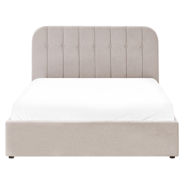 Beliani-CHALLANS-Bed met opbergruimte-Beige-140 x 200 cm-Polyester