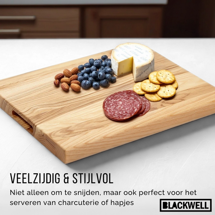 Blackwell Houten Snijplank - Met Greep - Beukenhout -  50 x 40 x 4 cm