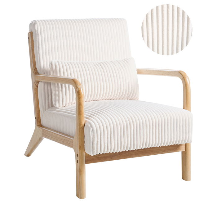 Beliani - SORSELE - Bureaustoel - Wit - Corduroy