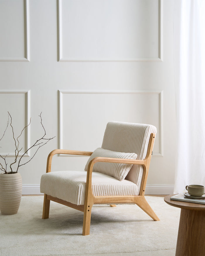 Beliani - SORSELE - Bureaustoel - Wit - Corduroy