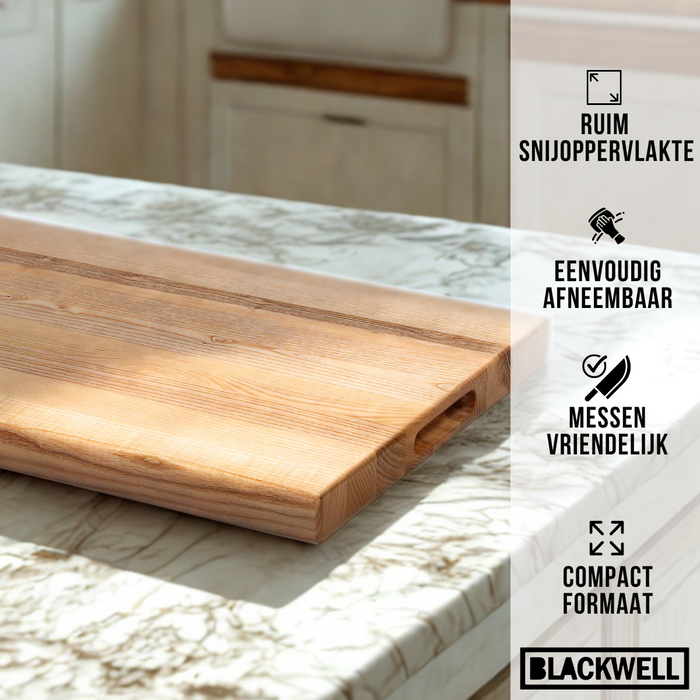 Blackwell Houten Snijplank - Met Greep - Beukenhout -  40 x 30 x 4 cm